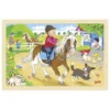 Einlegepuzzle Ponyhof Holz 24 Teile (goki)