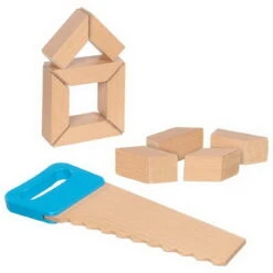 Säge Und Holzbausteine Mit Klettverbindung (goki 58377) -Spielzeugverkauf 58377 holzbausteine