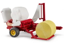 BRUDER 02122 - Ballenwickler Mit Rundballen (rot)