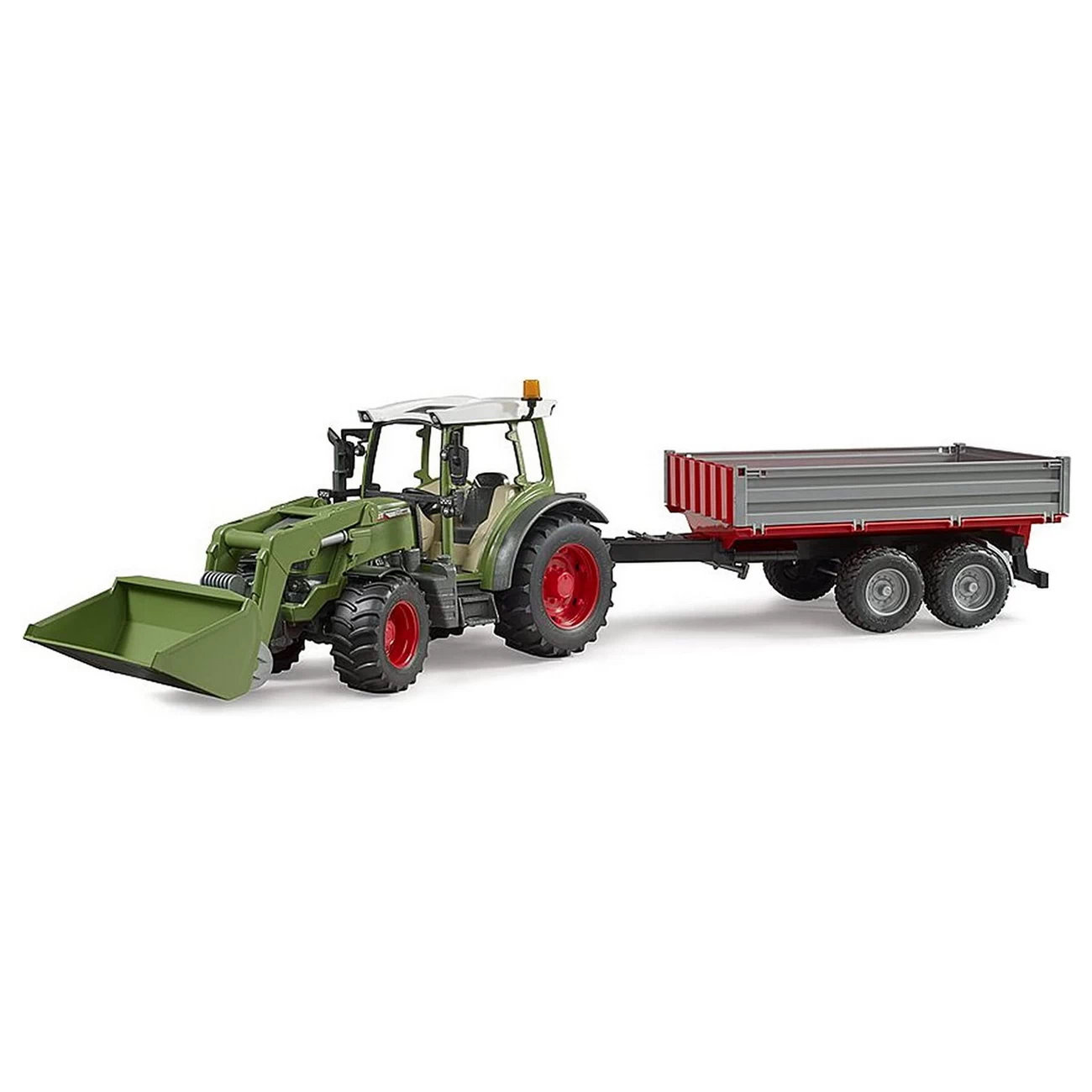 BRUDER 02182 - Fendt Vario 211 Mit Frontlader Und Bordwandanhänger 1 BRUDER 02182 - Fendt Vario 211 Mit Frontlader Und Bordwandanhänger