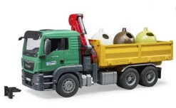 BRUDER 03753 - MAN TGS Kran LKW Mit Altglascontainer