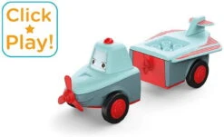 SIKU 0108 - Toddys - Paula Pretty - Flugzeug Auto Blaugrau Rot